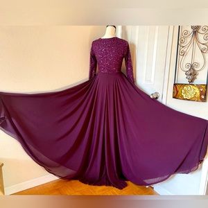 Long sleeve prom dress